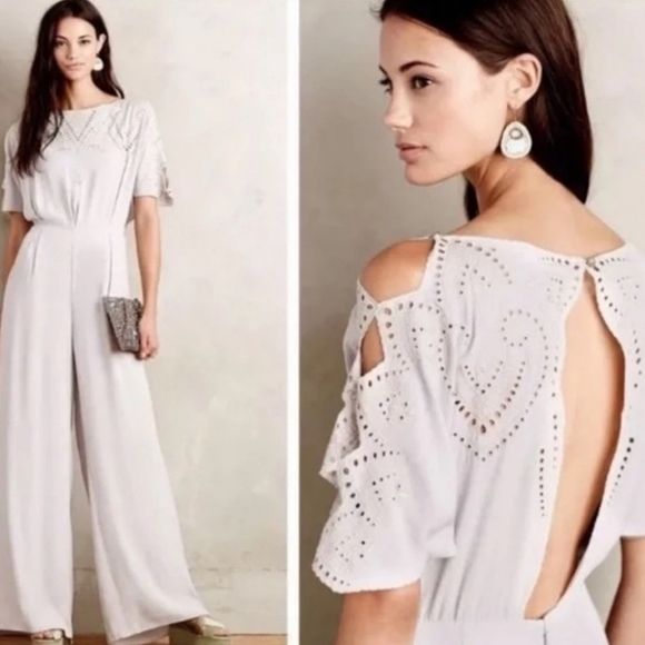 Elevenses Silver Elegant Jumpsuit Size 4 - Picture 11 of 11